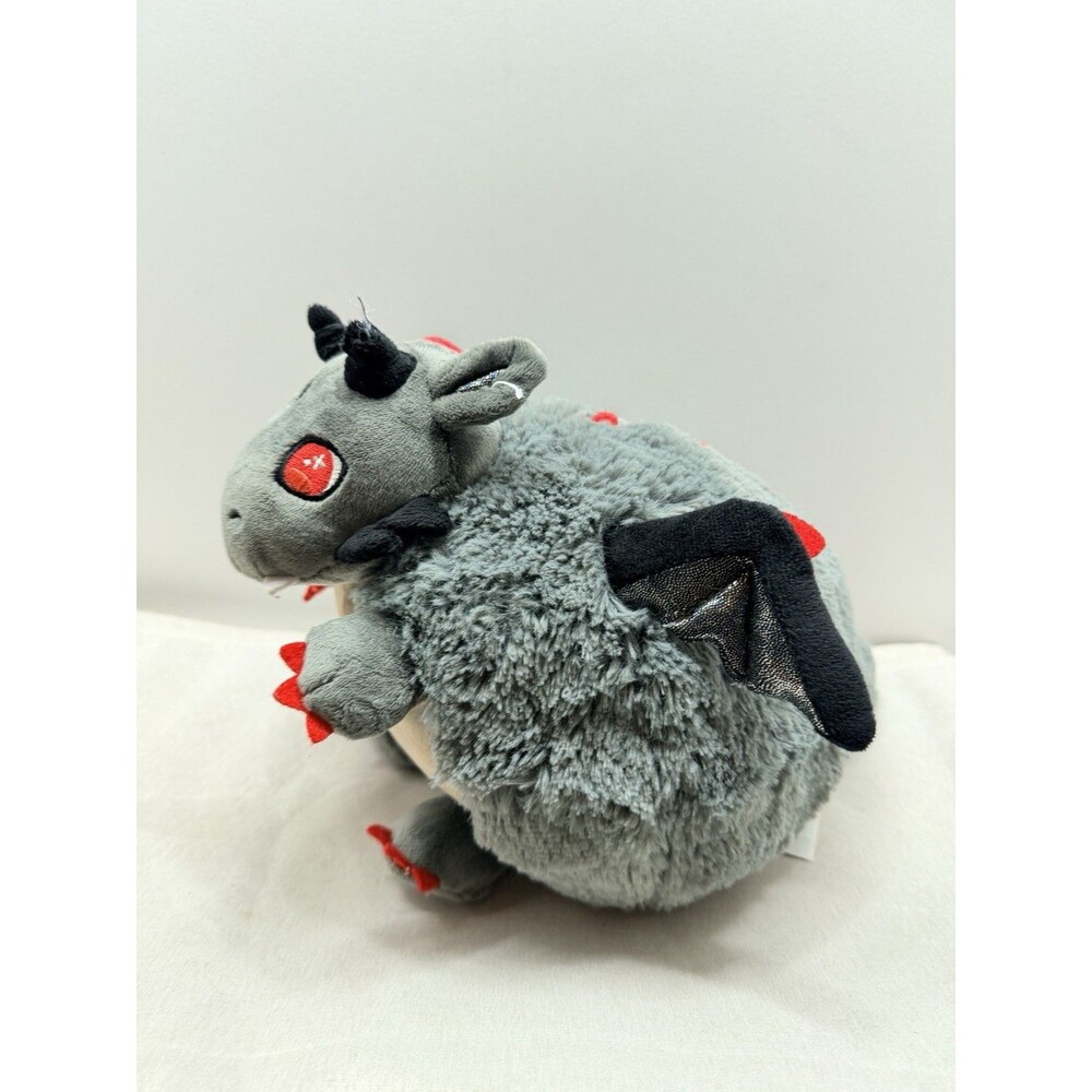 Squishable Gray, Black & Red Dragon Plush 10” Soft Stuffed Animal Toy Sewn Eyes - Picture 9 of 12